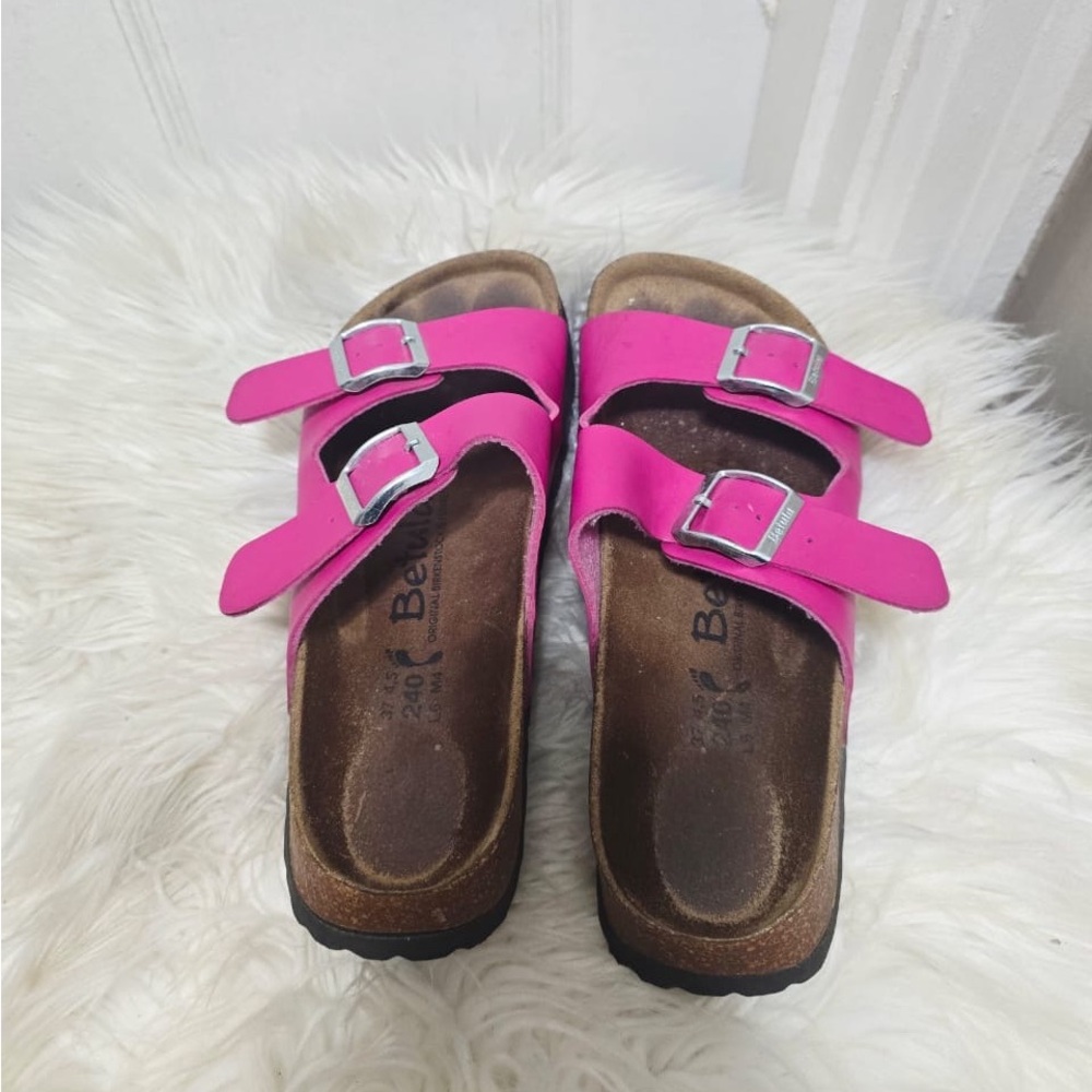 Birkenstock Betula Arizona sandals in a fuchsia/hot pink color - Picture 3 of 8